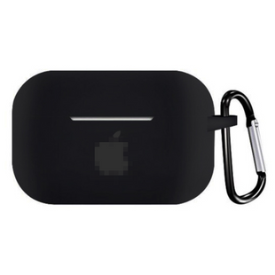 Чохол AirPods Pro з лого та карабіном Black 268-10 фото