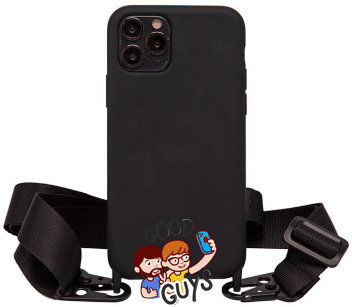 Чохол силіконовий з ремінцем Crossbody для iPhone 13 mini Black 2125-0 фото
