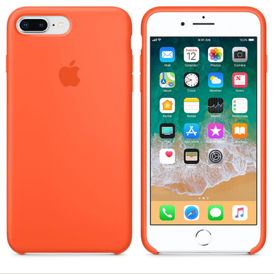 Silicone Case FULL iPhone 7 Plus,8 Plus Orange 113-12 фото