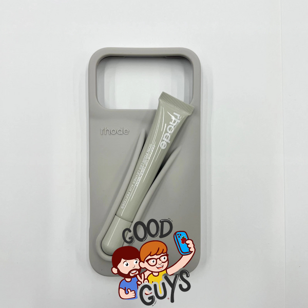 Чохол Lipstick case Rhode з місцем для блиску для iPhone 17 (блиск у комплекті) Gray 4140-6 фото