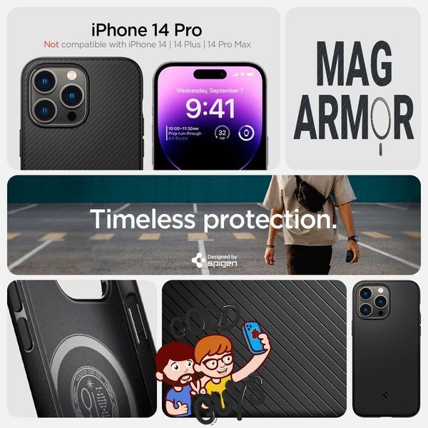 Чохол Spigen Mag Armor with MagSafe для iPhone 15 Pro Blue 2457-2 фото