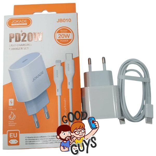 Комплект Jokade [Адаптер USB-C + Кабель Lightning] JB010 PD 20W White 2536-0 фото