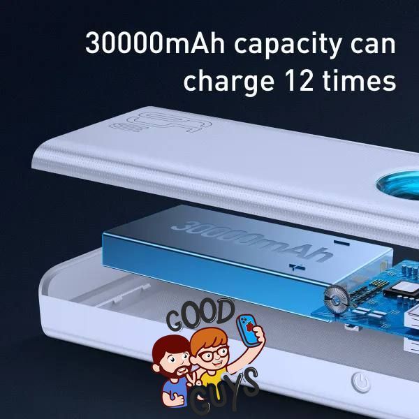 Павер бенк Baseus Amblight Digital Display Quick Charge 30000mAh 65W Overseas Edit Black 3014-0 фото