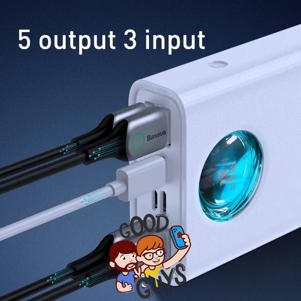 Павер бенк Baseus Amblight Digital Display Quick Charge 30000mAh 65W Overseas Edit Black 3014-0 фото