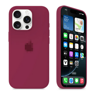 Silicone Case FULL iPhone 12,12 Pro Rose red 121-35 фото