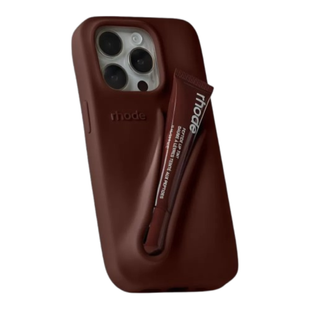 Чохол Lipstick case Rhode з місцем для блиску для iPhone 17 (блиск у комплекті) Espresso 4140-7 фото