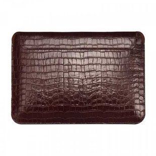 Конверт шкіряний WIWU Skin Croco Geniunie Leather Sleeve Series для MacBook 14.2" Coffee 2222-4 фото