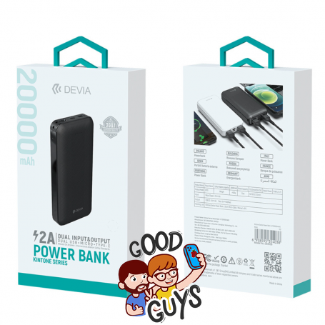 Power Bank Devia Kintone Series 20000 mAh Black 2405-1 фото