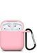 Чохол для AirPods 1/2 з карабіном Pink 264-6 фото 1