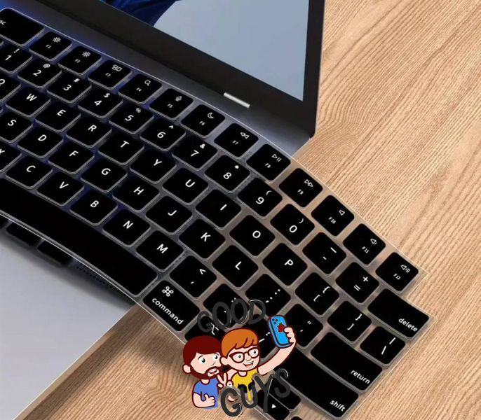 Чорна накладка на клавіатуру з літерами для MacBook Air 13.6" / Air 15" / Pro 14" / Pro 16" Return малий 2352-4 фото