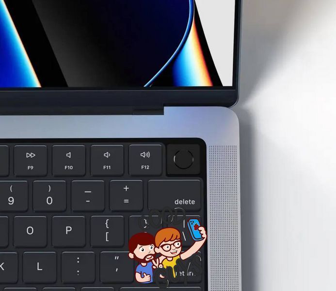 Чорна накладка на клавіатуру з літерами для MacBook Air 13.6" / Air 15" / Pro 14" / Pro 16" Return малий 2352-4 фото