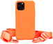 Чохол силіконовий з ремінцем Crossbody для iPhone 12,12 Pro Orange 1198-5 фото 1