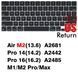 Чорна накладка на клавіатуру з літерами для MacBook Air 13.6" / Air 15" / Pro 14" / Pro 16" Return малий 2352-4 фото 6