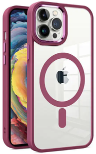 Чохол Crystal Guard with Mag Safe для iPhone 14 Pro Marsala 326-3 фото