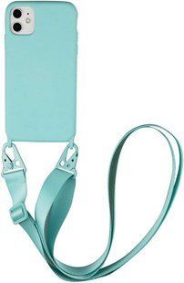 Чохол силіконовий з ремінцем Crossbody для iPhone 11 Marine 1195-7 фото
