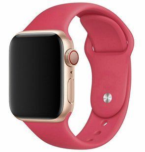 Ремінець Apple Watch Silicone 42,44,45,46mm(10,11S),49mm(ultra 1-3S)Rose red 276-35 фото