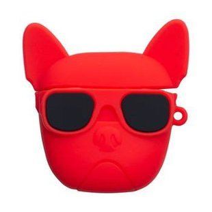 Чохол 3D для AirPods 3 Bulldog red 1237-17 фото