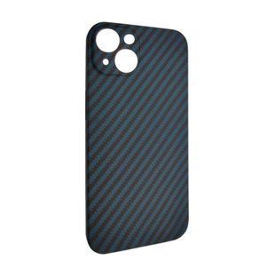 Чохол Carbon case MagSafe для iPhone 14 Blue 1625-1 фото