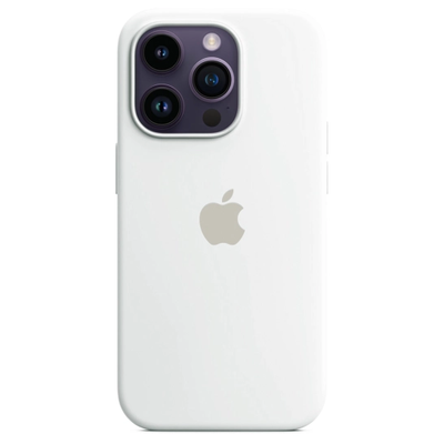 Silicone Case FULL iPhone 14 Pro White 129-8 фото