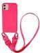 Чохол силіконовий з ремінцем Crossbody для iPhone 12,12 Pro Neon Pink 1198-6 фото 2