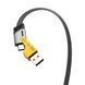 Кабель XO-NB283 [USB/2xType-C/Lightning] 4in1 Braided Charging Data Cable Black/Yellow 2858-0 фото 2